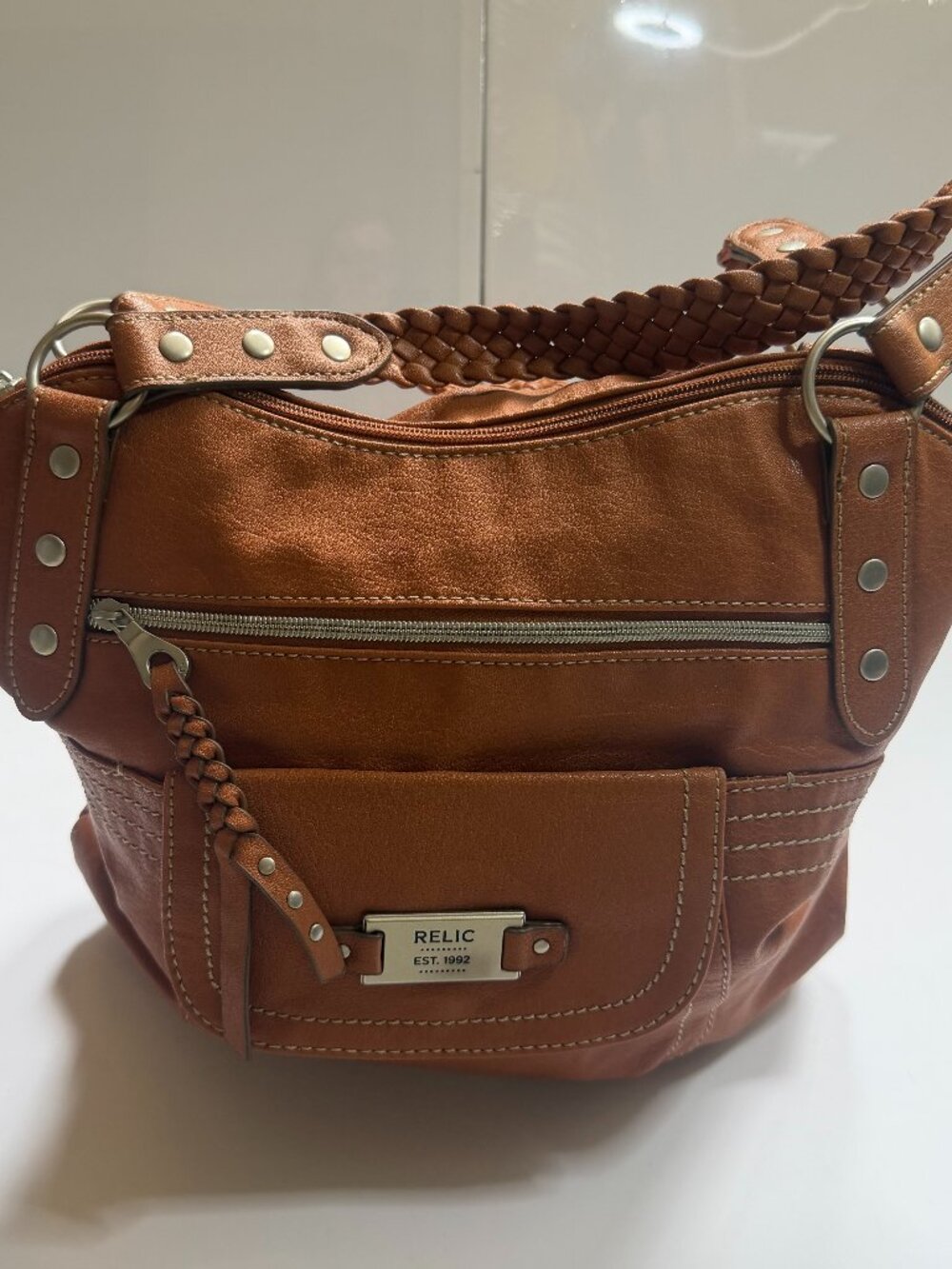 Relic by Fossil Cognac Brown Shoulder Bag